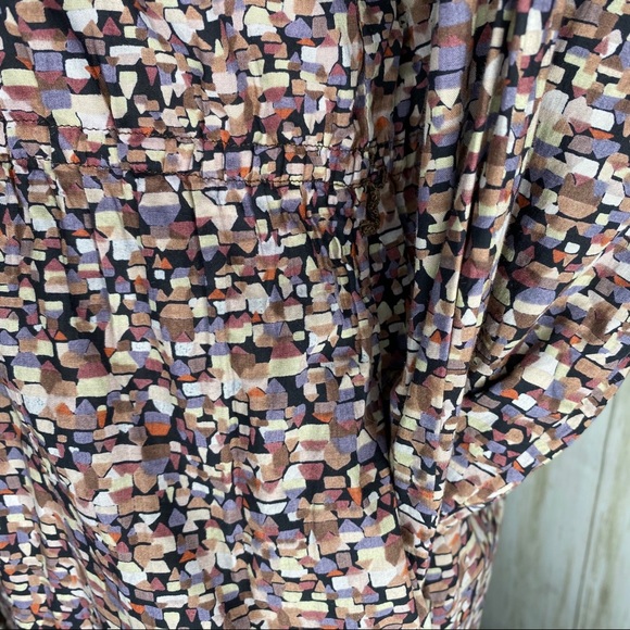 Vintage Confetti print Button front day dress - Picture 11 of 16